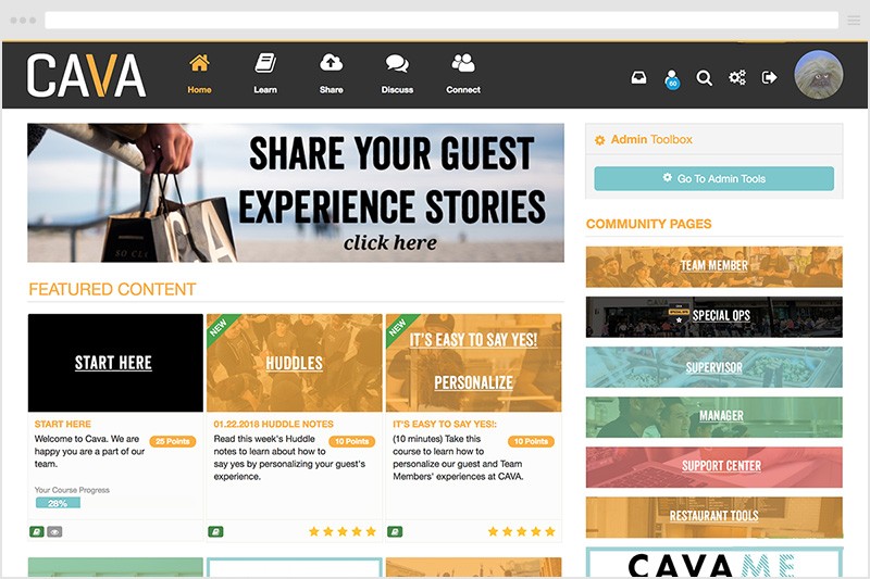 Wisetail LMS partner CAVA.