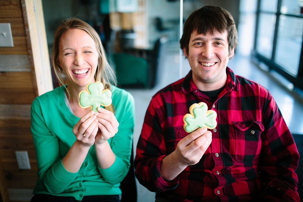 Courtney and Andy of Wisetail LMS get in the festive spirit for St. Paddy's Day.