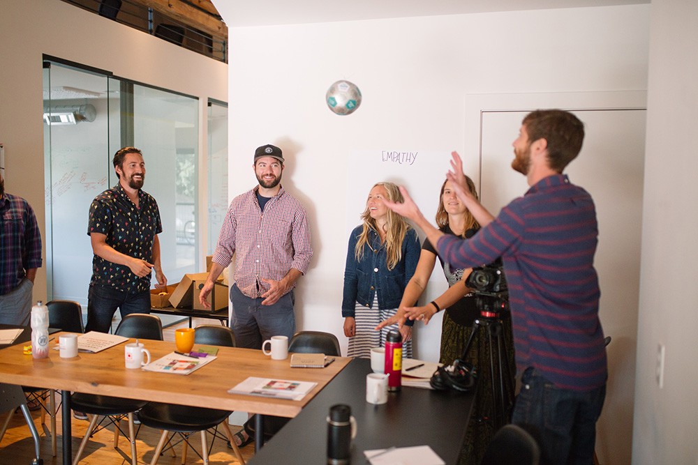 Wisetail LMS employees take part in a company workshop.