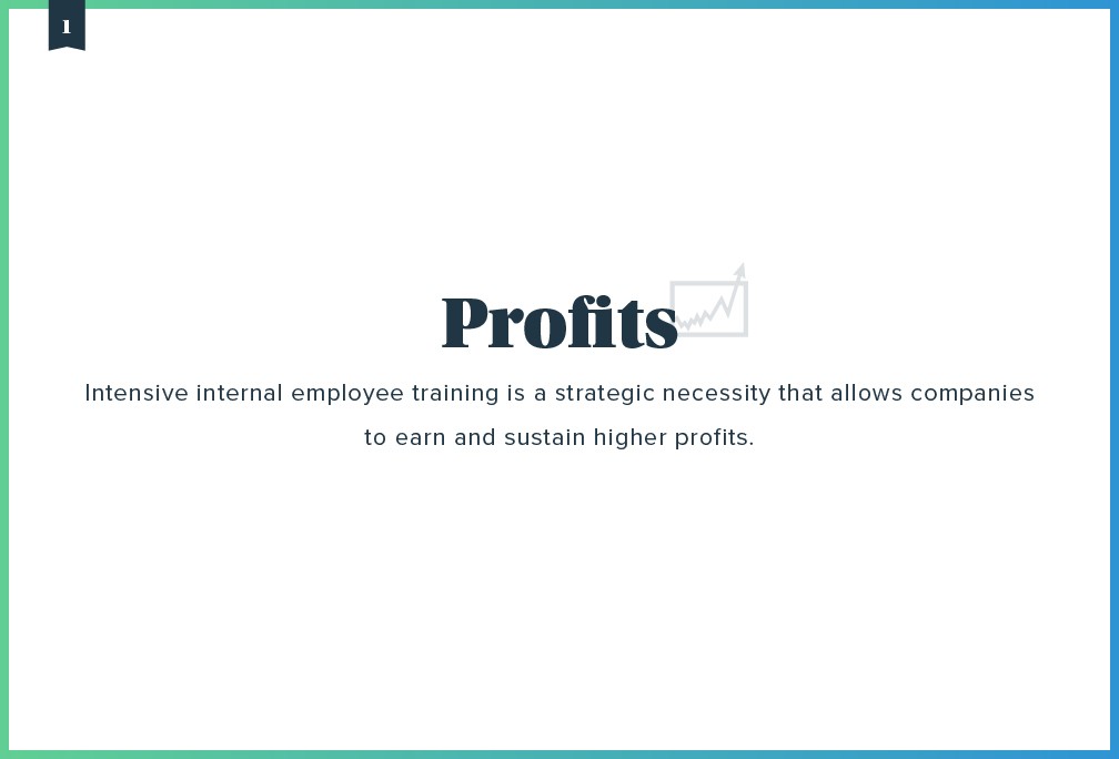 The graphic for profits, the first of the 4 ROI's of Learning and Development you need to explain to your stakeholders by Wisetail LMS.