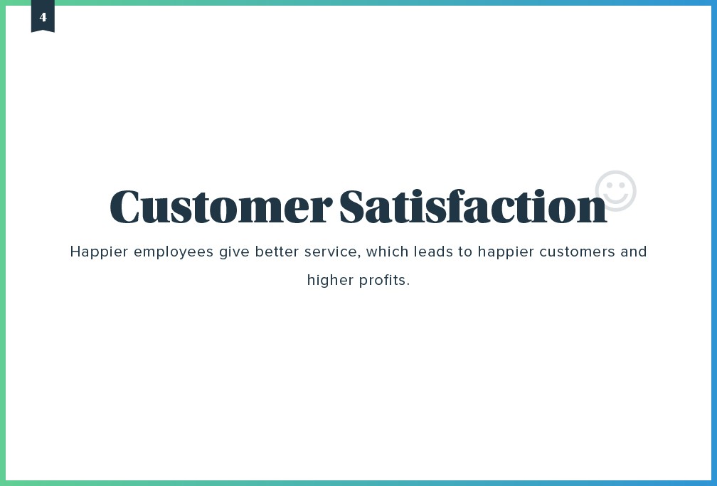The graphic for customer satisfaction, the fourth of the 4 ROI's of Learning and Development you need to explain to your stakeholders by Wisetail LMS.