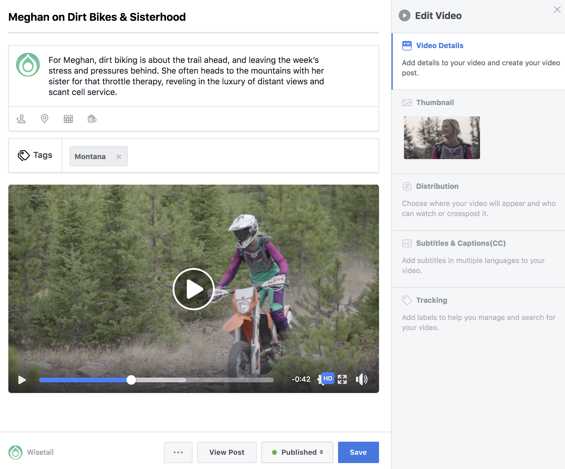 Wisetail video captions