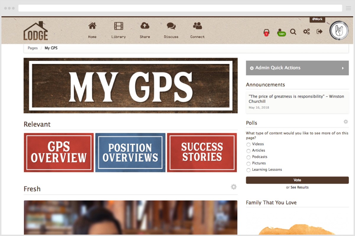 Lazy Dog built a page dedicated to personal growth for it's employees. Learner Engagement.