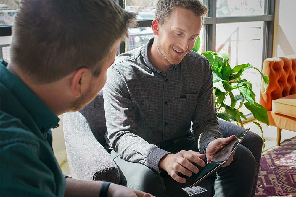 Wisetail LMS employees share their thoughts on a project.