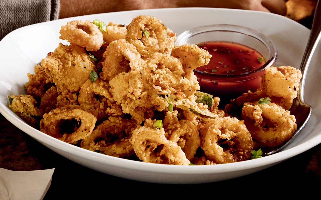 bonefish grill calamari on a plate