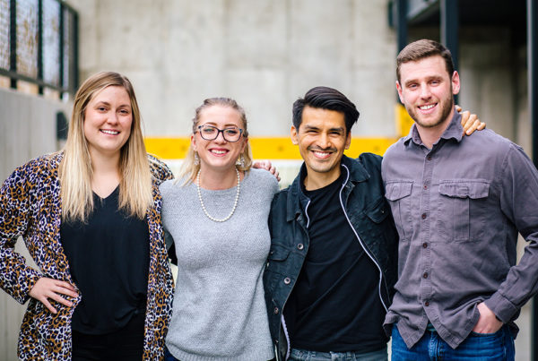 Wisetail LMS employees Amy, Cody, and Ryan with Wisetail LMS client Now Massage.
