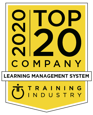 text: top 20 company 2020 - learning management system - training industry