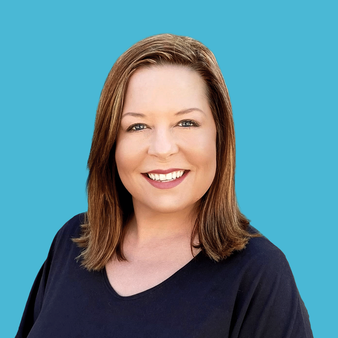 headshot photo of Estee Woods, director of marketing for wisetail - woman with brown hair, smiling, wearing a black shirt