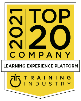 LXP Top 20 Award Badge for 2021 from Training Industry