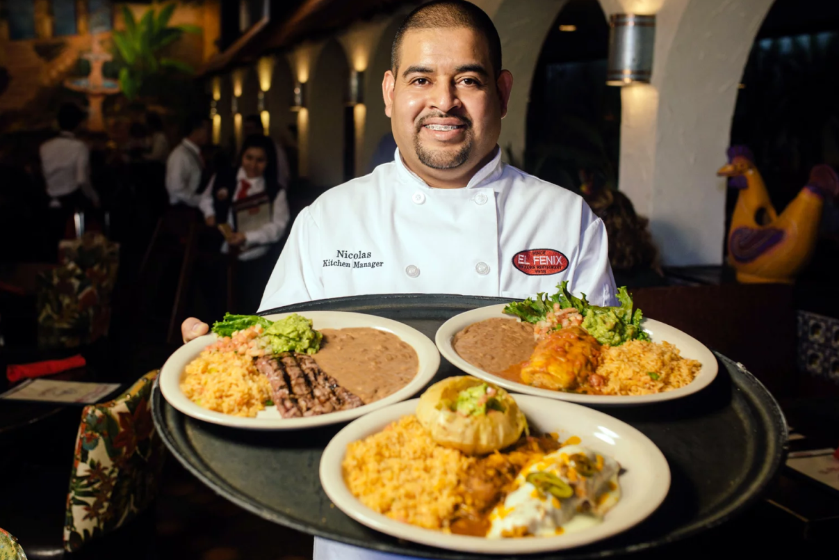 Local Favorite Employee showing a diverse spread of food options