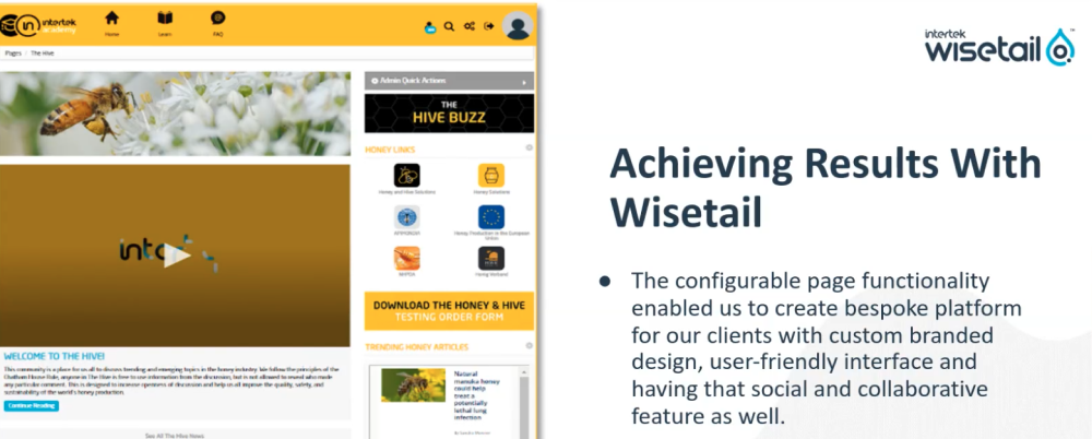 The Intertek team has used the Wisetail platform to institute a hybrid learning environment for their customer supply chain.