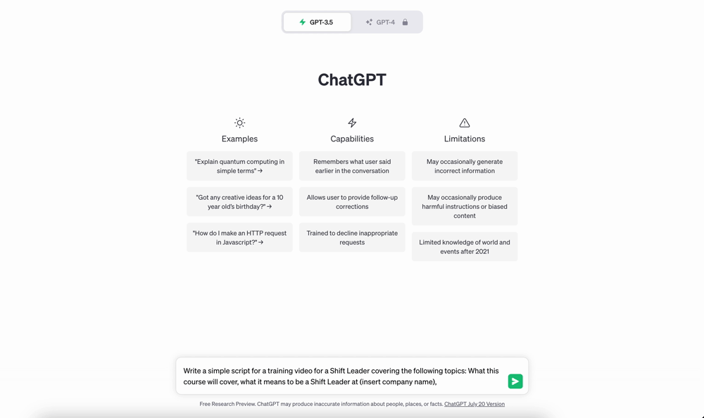 Bagel Brands uses ChatGPT to provide them with scripts.